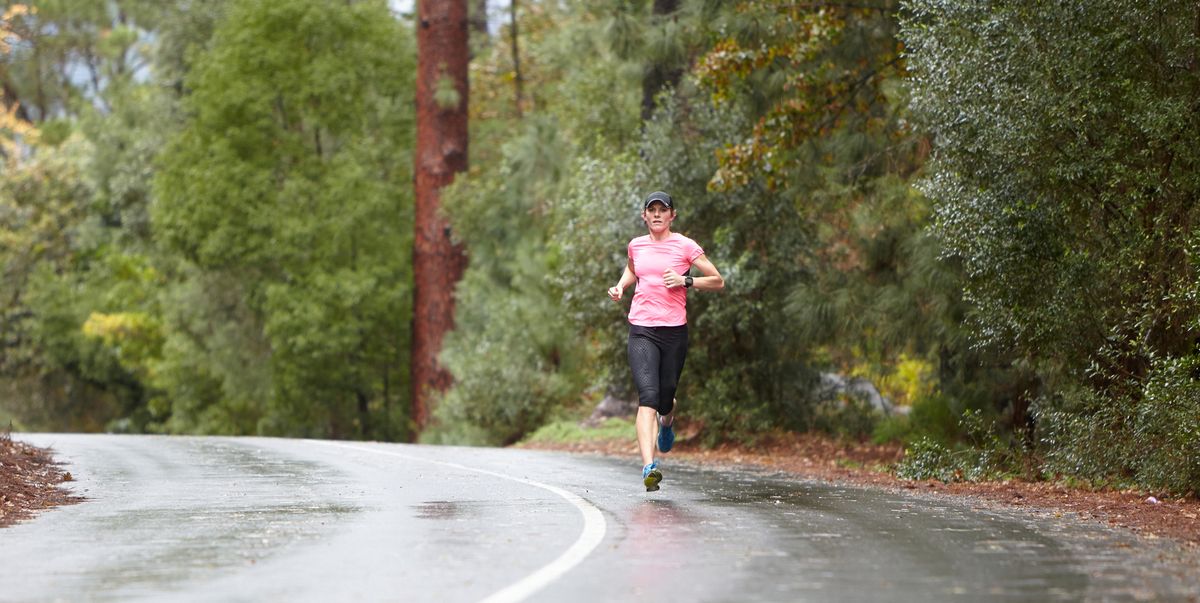Foused female athlete running foused female athlete running