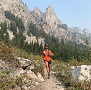 gina lucrezi running on the trail