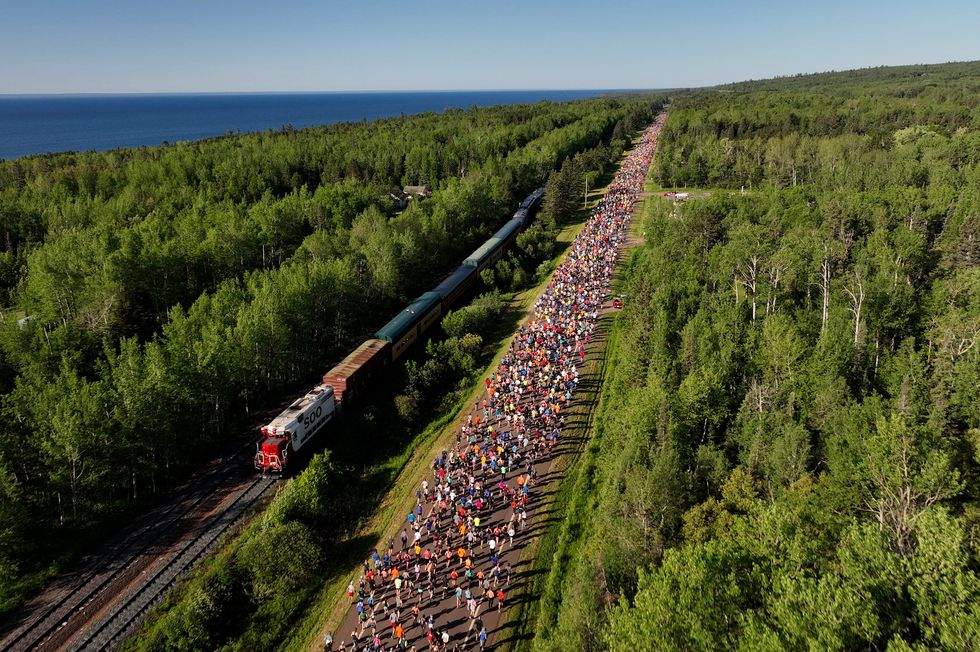 aerial view of grandmas marathon, marathon calendar