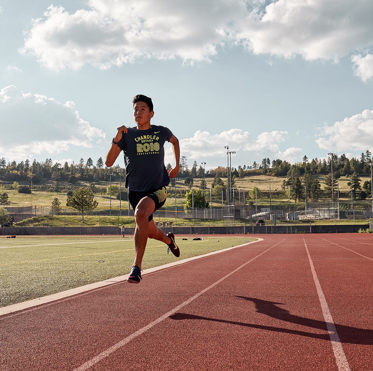 running sprint workout at a track running sprint workout at a track