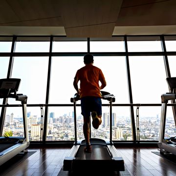 healthy lifestyle jogging in the gym