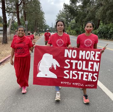 running for justice mmiw national day of awareness for missing and murdered indigenous women, girls, two spirits and our relatives running event and protest in may 2021 with jordan marie daniel