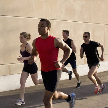 runners jogging together