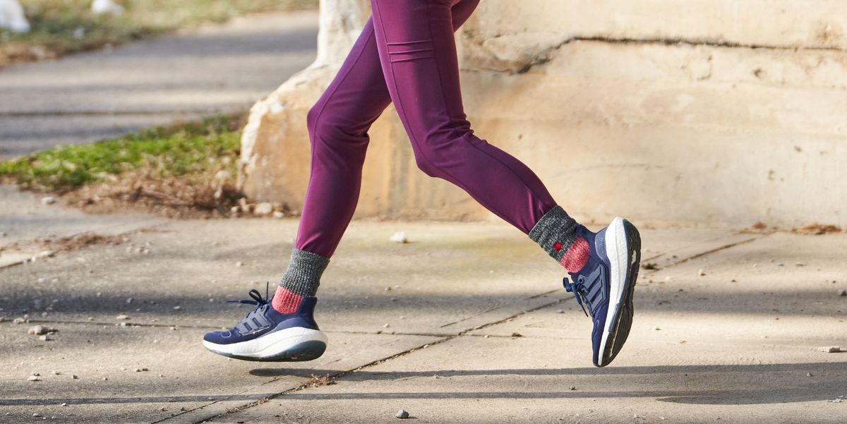 RWX amanda furrer running in various shoes for the techwomen's fit shoes story for the run 2 2022 print issue in bethlehem, pa on january 21, 2022