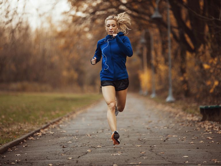 running with headphones