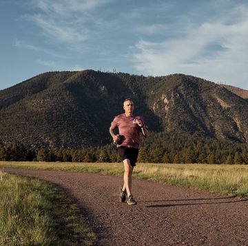 man running on trail