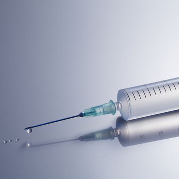 plantar fasciitis Syringe with water droplets