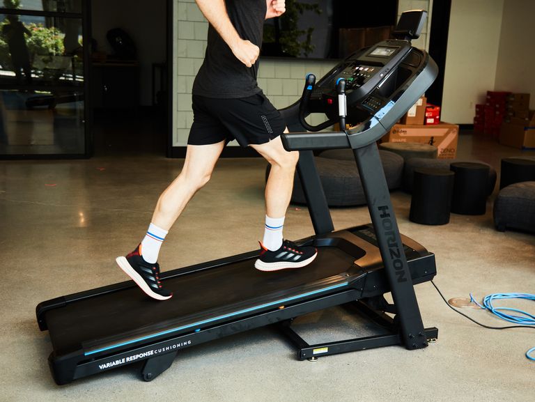 jeff dengate running on a treadmill that has an incline