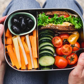 woman having healthy lunch