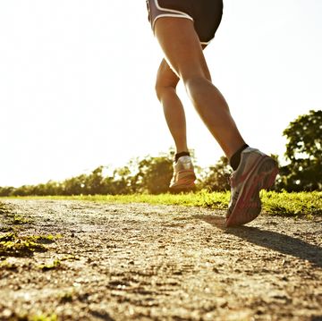 young woman running, sweden