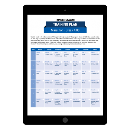 Break 4:00 Marathon Plan (16 weeks)